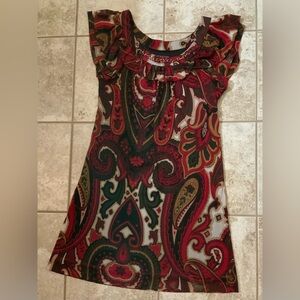 Signature by Robbie Bee Paisley Dress with Beaded Embellishment